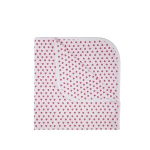 Roller Rabbit‎ Baby Infant Pink Hearts Receiving Blanket 26x26